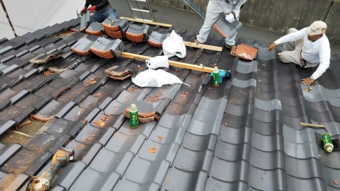 屋根漆喰補修工事