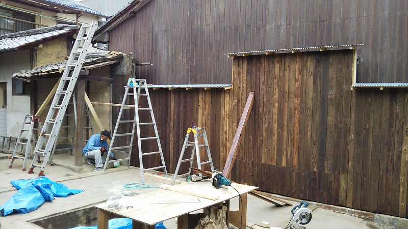新設木製塀工事